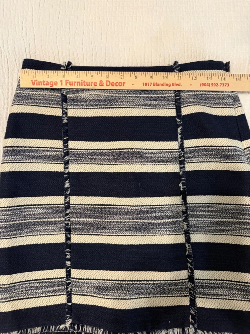 Banana Republic Striped Structured Mini Skirt NWT – Tailored Statement Piece - Picture 7 of 10